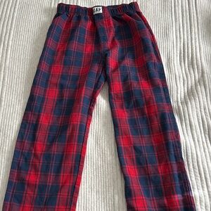GAP Red and Navy Plaid Flannel Pants